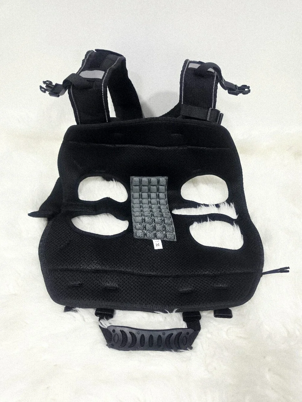 WAKYTU Dog Hiking Backpack Harness Reflective Padded Black Size Medium